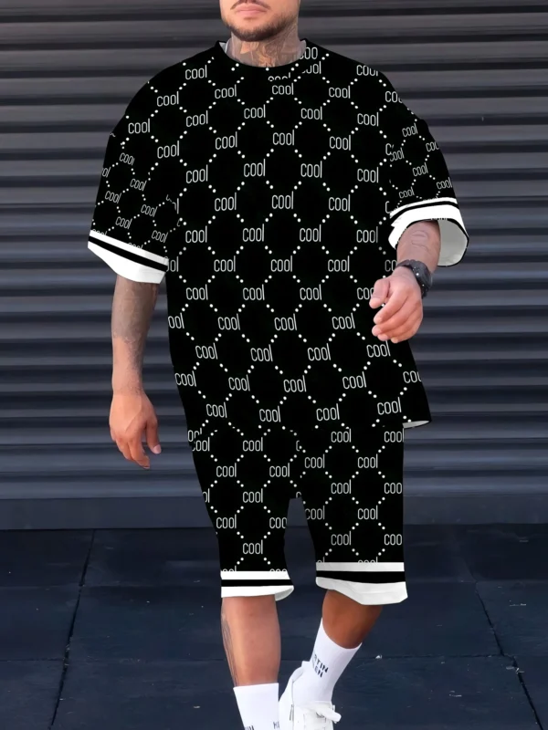 The 2025 summer new men's suit 3D series casual fashionable and trendy men's clothing