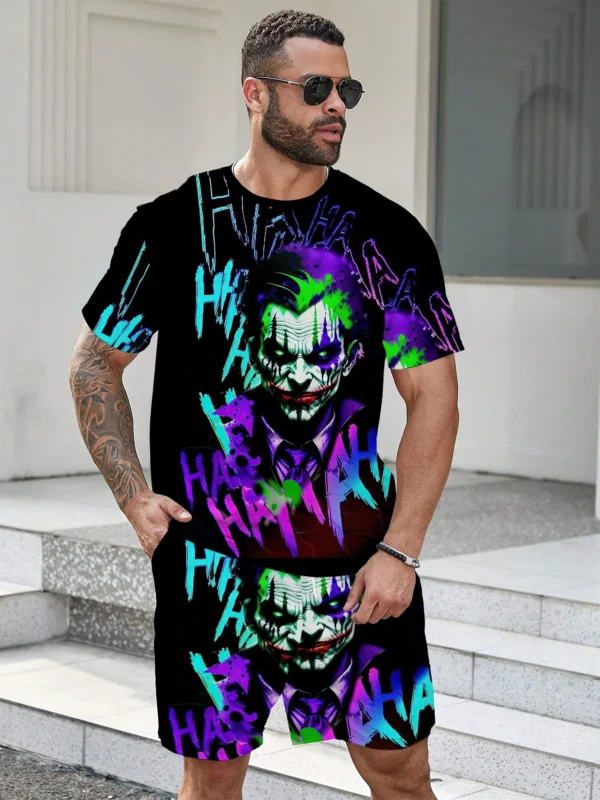 Summer 2025 Bestseller Men's Set Casual roller skating fashionable street hip-hop men's wear