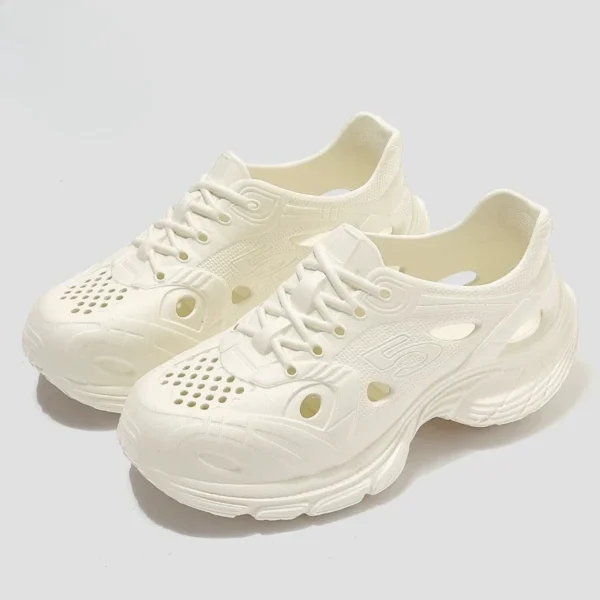 2025 Summer New Fashionable Thick Bottom Non slip Hollow Breathable Women's Sports Shoes Beach Comfortable Sandals